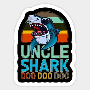 Uncle Shark Doo Doo Uncle Gifts Sticker